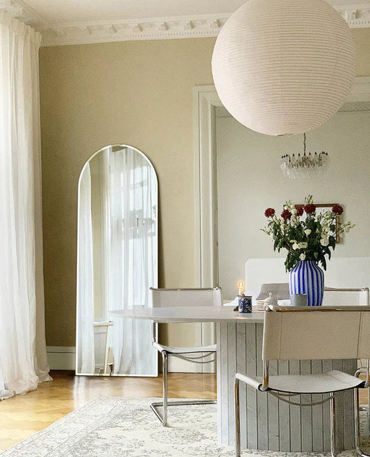 Miroir sur pied arqué Arko N° 3 - Cadre en fer minimaliste - 180 x 60 cm