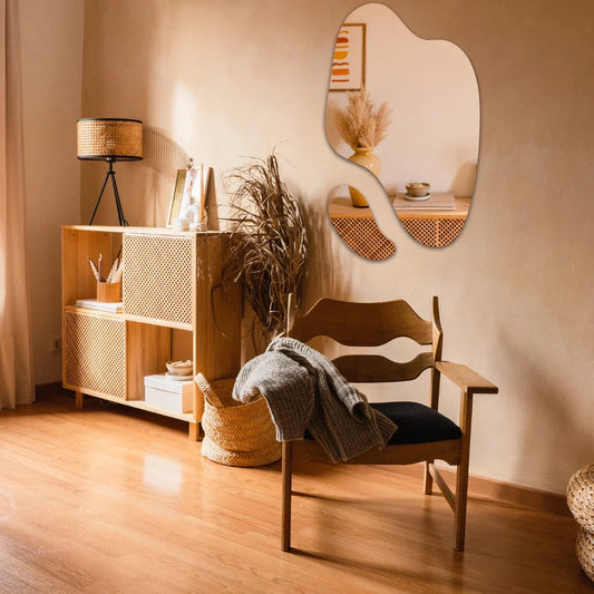 Lot de 2 Miroirs Décoratifs Organiques – Design Abstrait et Moderne