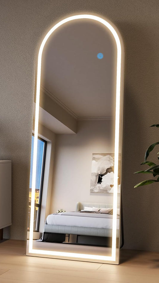 Miroir pleine longueur avec LED Premium 170x70 cm – Éclairage Smart Touch et Design Minimaliste