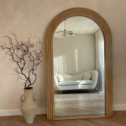 Miroir arche Luciana en bois lavé - Pleine longueur - 180 x 110 cm