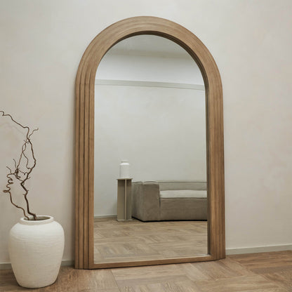 Miroir arche Luciana en bois lavé - Pleine longueur - 180 x 110 cm