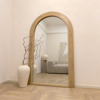 Miroir arche Luciana en bois lavé - Pleine longueur - 180 x 110 cm