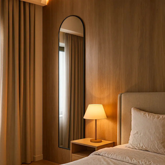 Miroir plein pied incurvé style portail - 38x160cm