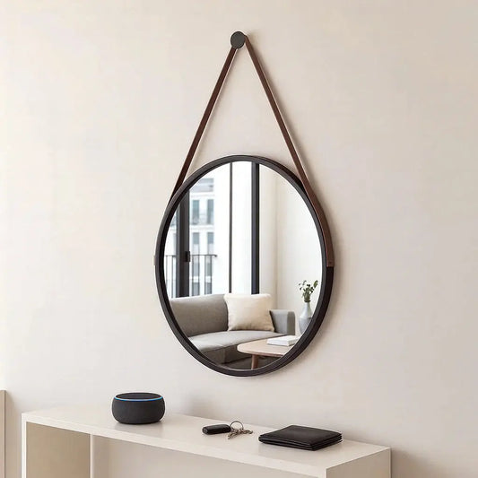 Miroir Adnet Décoratif Industriel en Métal Rond - 55cm