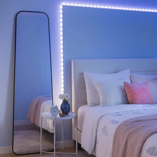 Miroir sur pied trapézoïdal contemporain - 70x160 cm